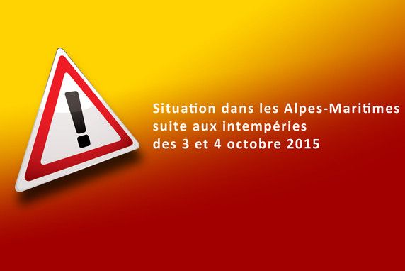 Actions du Département : Situation dans les Alpes-Maritimes suite aux intempéries des 3 et 4 octobre 2015.