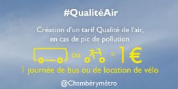 Chambery Bauges Métropole: 1 euro, le tarif Qualité de l'air