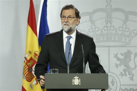 Mariano Rajoy announces dismissal of Carles Puigdemont and his regional government and calls regional elections in Catalonia on 21 December