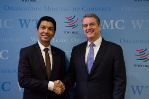 Le Directeur général Azevêdo accueille M. Andry Rajoelina, Président de la République de Madagascar, à l'OMC