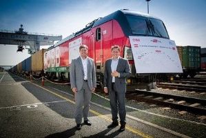 Autriche/Chine : le premier train en provenance de Chine arrive au Cargo Center Graz